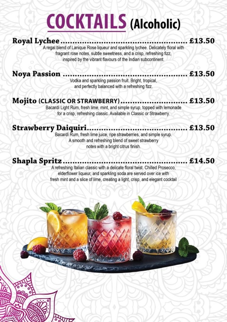 Noya Shapla Dessert and Cocktail list - page 5