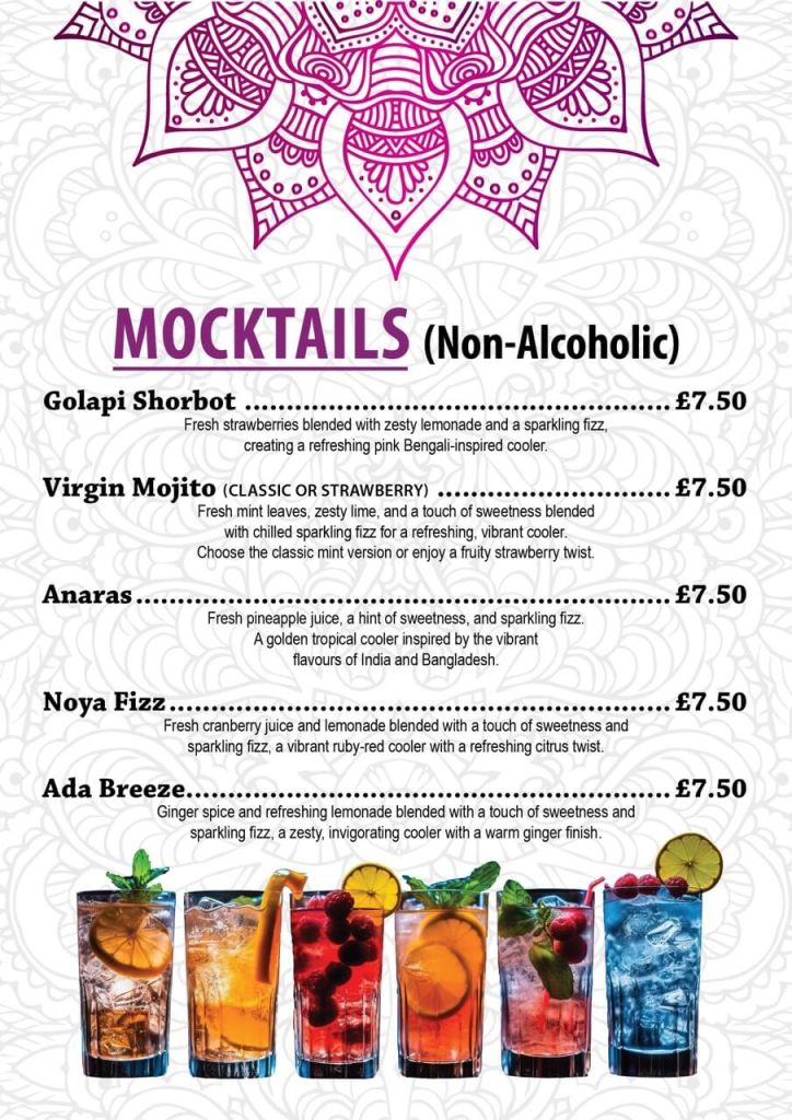 Noya Shapla Dessert and Cocktail list - page 7