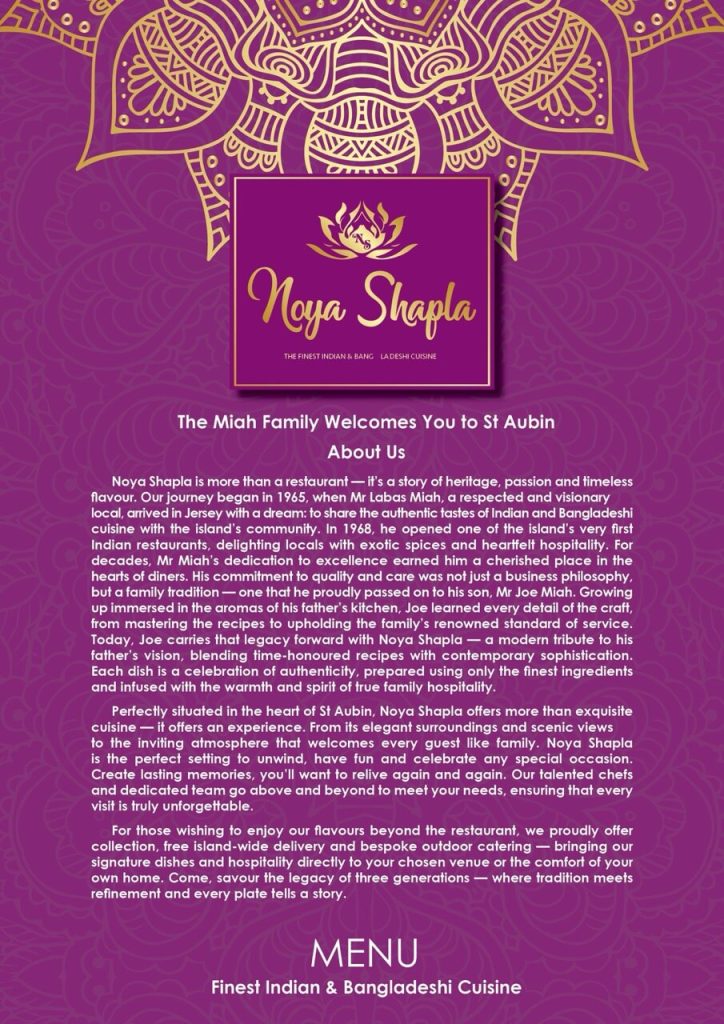 Noya Shapla Inside menu - page 1