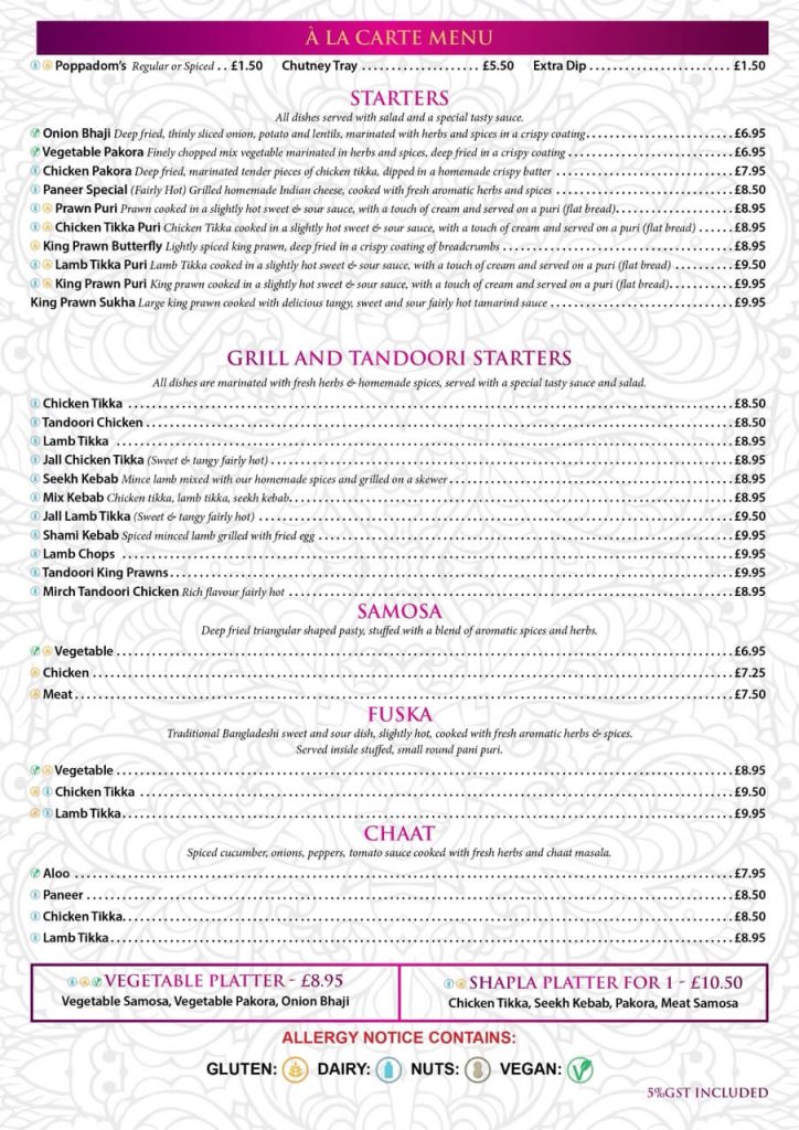 Noya Shapla Inside menu - page 2