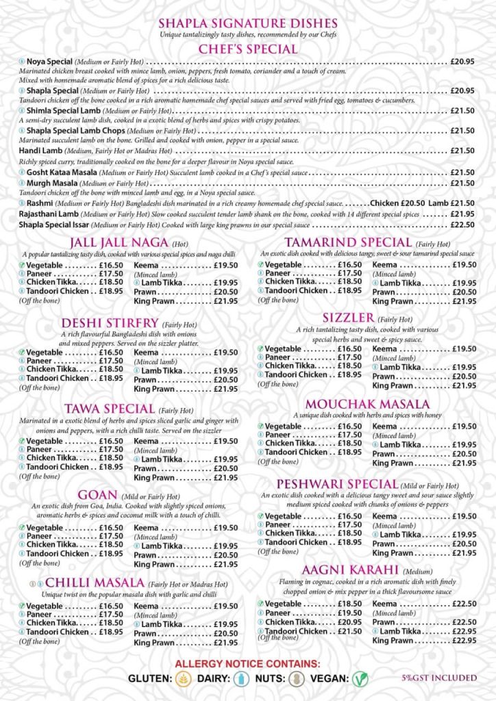 Noya Shapla Inside menu - page 5