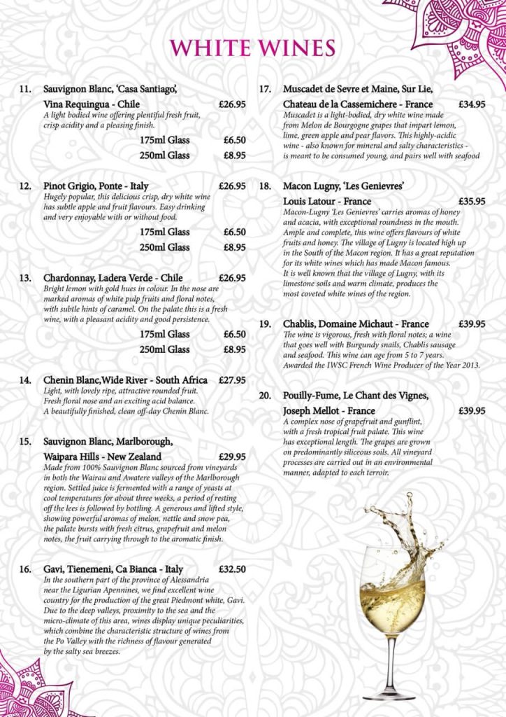 Noya Shapla Wine List - page 2