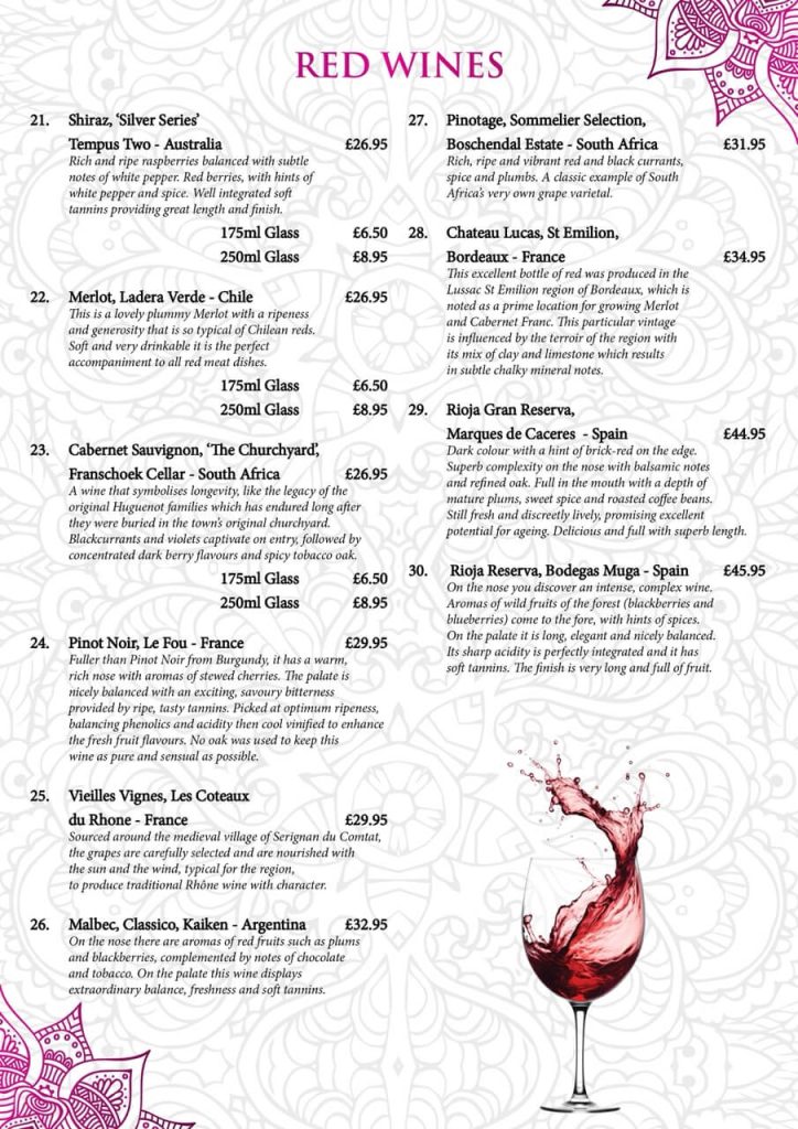 Noya Shapla Wine List - page 3